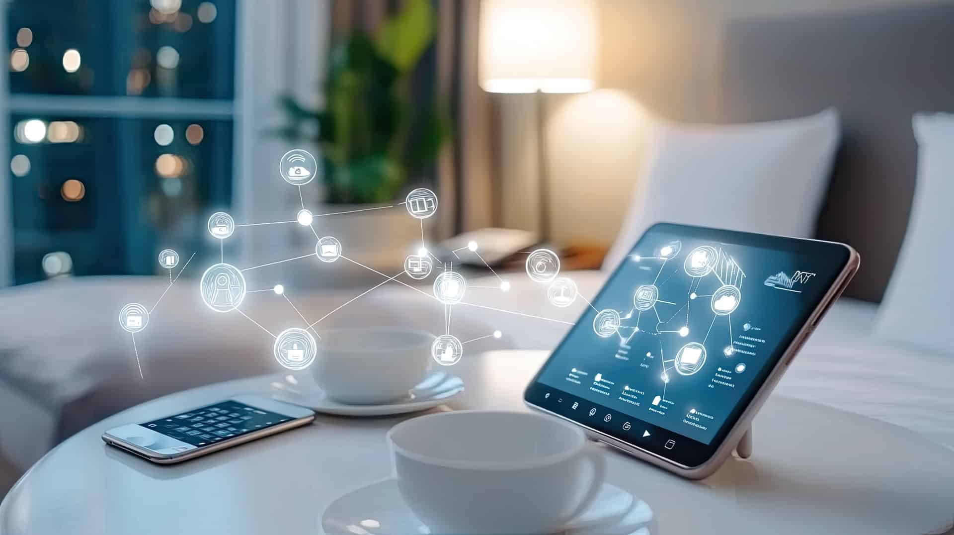 Smart-Home-Steuerung auf Tablet im Wohnzimmer | MTP